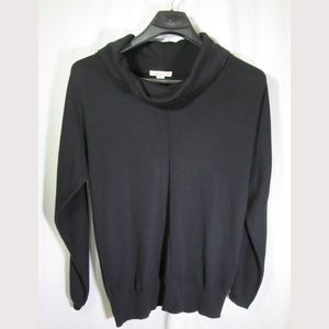 Coldwater Creek Sweater Size PS Black Cowl Neck